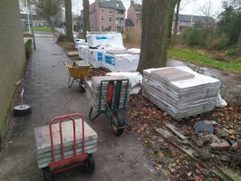 Aanleg achtertuin cortenstaal / buitenkeuken / schutting Fransebaan Eindhoven