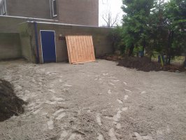Aanleg achtertuin cortenstaal / buitenkeuken / schutting Fransebaan Eindhoven