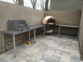 Aanleg achtertuin cortenstaal / buitenkeuken / schutting Fransebaan Eindhoven