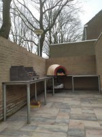 Aanleg achtertuin cortenstaal / buitenkeuken / schutting Fransebaan Eindhoven