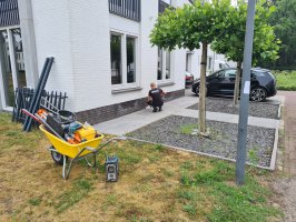 Hekwerk montage met aanplanten