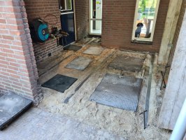 Aanleg achtertuin / bestrating Borkel en Schaft