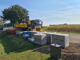 Aanleg achtertuin / bestrating Borkel en Schaft